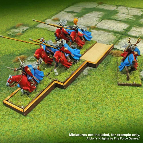 Miniatura 2 de LITKO Bandeja de movimiento de formación de lanza Bretonnia Compatible con Warhammer: The Old World Rango y archivo