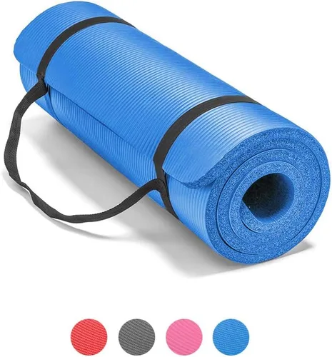 Miniatura 9 de LOKATSE Home - Tapete de yoga grueso multiusos con correa de transporte de alta densidad Gris