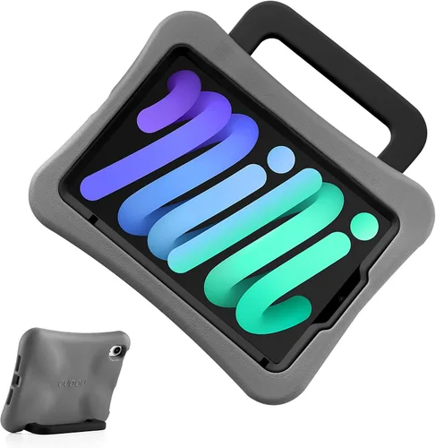 Miniatura 19 de Funda para Niños para iPad mini 7 (A17 Pro) 2024/iPad Mini6 2021, Peso Ligero Resistente/A Prueba de Golpes/A Prueba de Caídas con Asa/Soporte