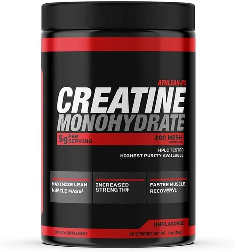 ATHLEAN-X X-CREATINE - Polvo de monohidrato de creatina micronizada pura, apoya la fuerza muscular, la potencia y la recuperación, sin gluten, sin