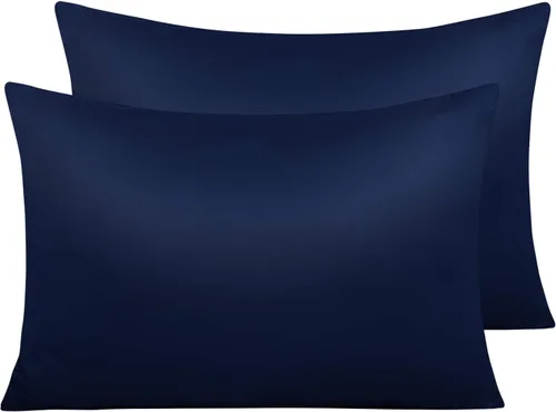 Miniatura 39 de NTBAY - Fundas de almohada de satén con cremallera, súper suaves y lujosas fundas de almohada Negro
