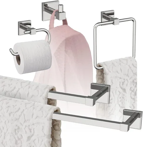 Miniatura 13 de Amerock Níquel cepillado Appoint 5 piezas Juego de accesorios de baño
