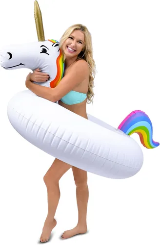 Miniatura 8 de GoFloats Flotador de piscina de unicornio para fiesta, balsas inflables, adultos y niños