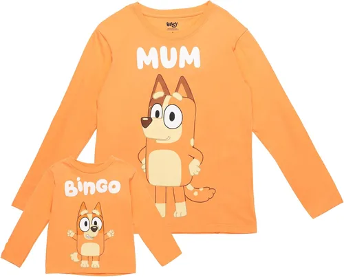 Miniatura 2 de Bluey Bingo Chilli Mom Bandit Dad Long Sleeve Matching Family T-Shirt Toddler to Adult