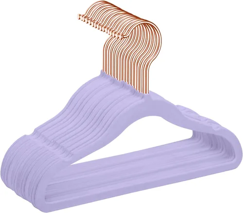 Miniatura 11 de MIZGI Perchas de terciopelo para niños, perchas antideslizantes para niños grandes, perchas de 14 pulgadas para jóvenes, ropa para adolescentes
