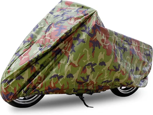 Miniatura 11 de uxcell L 190T - Funda para motocicleta y scooter camuflaje al aire libre a prueba de polvo de 86 pulgadas para Yamaha