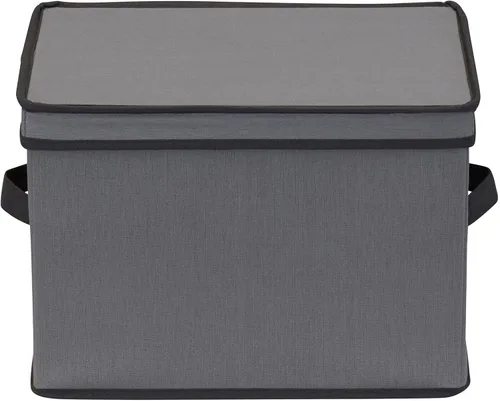 Miniatura 7 de Household Essentials Caja de almacenamiento para copas de champán, 12 compartimentos resistentes, panel frontal con ventana, 2 asas remachadas, caja