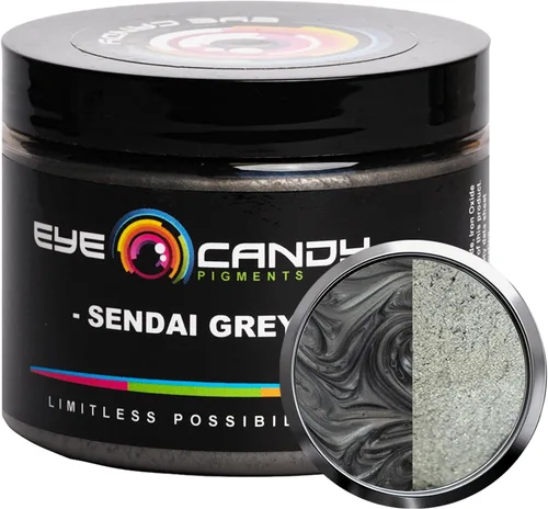 Miniatura 14 de Eye Candy Pigments - Polvo de mica gris de alta calidad, color gris fósil (1.76 oz), para epoxi, resina, jabón, pintura, carpintería, vertido