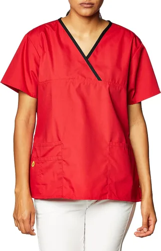 WonderWink Charlie Uniformes médicos de 5 bolsillos, con cuello en Y para mujer