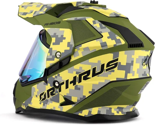 Miniatura 4 de Casco para niños y jóvenes de motocicleta Orthrus, certificado DOT, casco integral para bicicleta de tierra para ATV todoterreno, motocicleta BMX