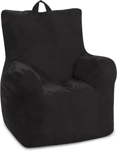 Miniatura 109 de Posh Beanbags - Sillón puff grande, 38 pulgadas, color azul rey sólido Nylon suave - Azul real
