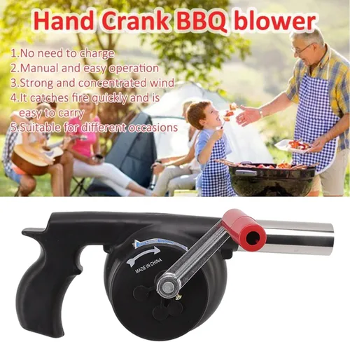 Miniatura 3 de Ventilador de barbacoa para cocinar al aire libre, soplador de aire portátil ligero y portátil, ahorro de tiempo, soplador de barbacoa ABS duradero