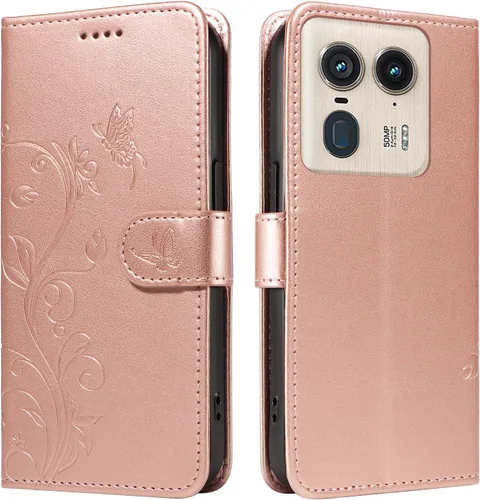 Miniatura 87 de Funda para Motorola Moto E22/E22i, piel sintética, con tarjetero y correa para la muñeca, a prueba de golpes, funda magnética para Motorola Moto Rojo