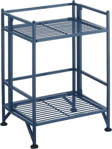 Miniatura 7 de Convenience Concepts Designs2Go - Estante para almacenamiento extra de 2 pisos, metal, plegable, Metal, Negro