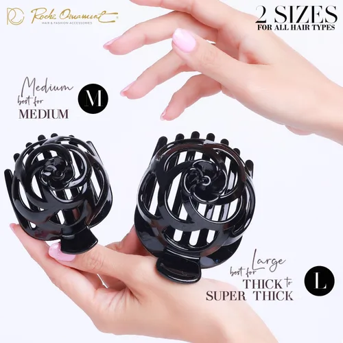 Miniatura 4 de RC ROCHE - 6 piezas para hacer moños para mujer, clip de pinza para el cabello, nido de pájaro, ballerina, soporte redondo francés, red de dona
