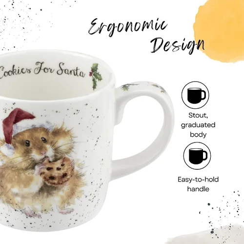 Miniatura 4 de Royal Worcester Wrendale Designs Taza de 14 onzas (Galletas para Santa)