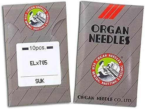 20 agujas de costura para serger portátiles de mango plano o afilado regular ELX705 de órgano, varios tamaños (75/11 afilado)
