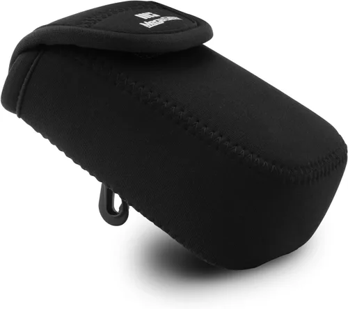 Miniatura 8 de MegaGear Nikon Coolpix W300, AW130, Ricoh WG-30W, WG-50 Funda de neopreno ultra ligera para cámara, con mosquetón, color negro, MG1276, piel