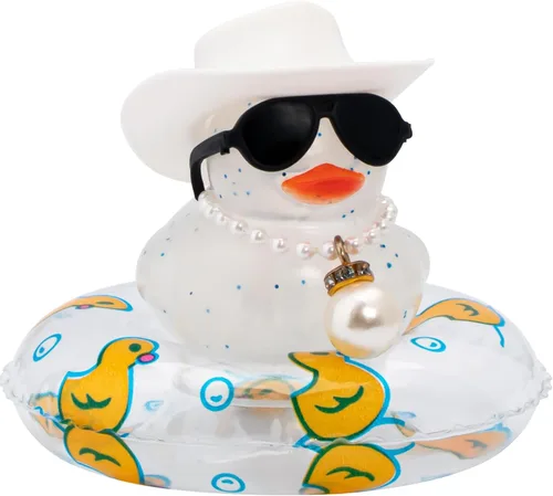 Miniatura 7 de wonuu Accesorios rosas para automóvil, sombrero de vaquero, patos de goma, decoración de tablero de automóvil, patos de goma, accesorios rosados