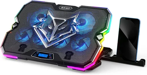 Miniatura 9 de KeiBn Almohadilla de Enfriamiento para Laptop, Almohadilla de Enfriamiento con Ventilador para Laptop Gaming con 9 Ventiladores Silenciosos