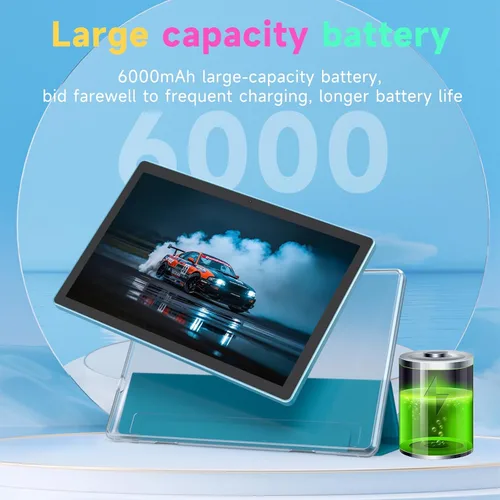 Miniatura 6 de IWEGGO Android 15 Tablet, 10 pulgadas 12GB RAM+64GB ROM 1TB Expand, 1.8Ghz Quad-core Processor, Cámara 8MP 6000mAh Batería, 1280* 800 HD Pantalla