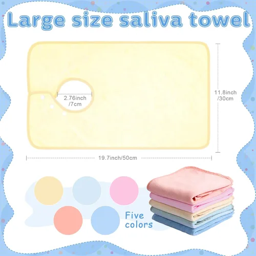 Miniatura 2 de Hercicy Baberos de cobertura completa con capucha para bebés y niños pequeños de felpa con botón de presión para niños de 0 a 4 años, unisex
