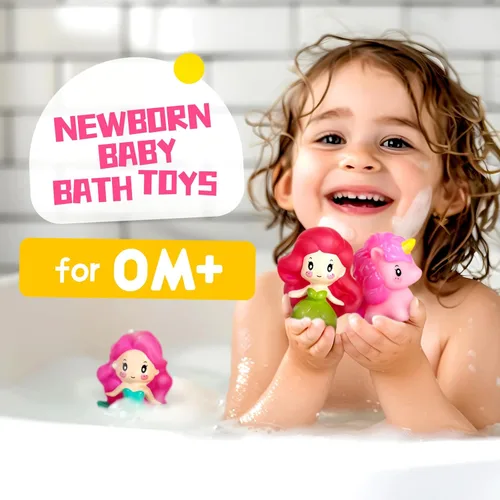 Miniatura 3 de Hely Cancy Juguetes de baño para bebés, juguetes de baño sin agujeros para niños, juguetes de ducha para bebés recién nacidos