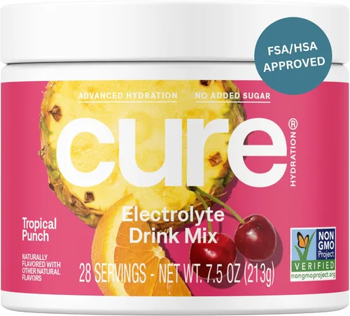 Miniatura 13 de Cure Hydration Mezcla de bebida de electrolitos a base de plantas Sin azúcar añadida FSA-HSA Polvo para el alivio de la deshidratación hecho