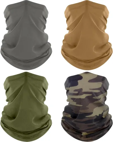Miniatura 34 de ROXUN Paquete de 4 Polainas para Cuello, Bufanda con Protección UV, Máscara Facial Transpirable y Refrescante, Bandana para Senderismo