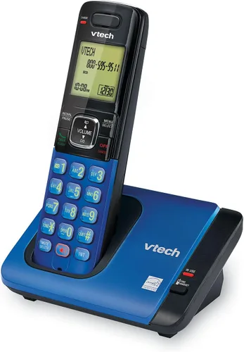 Miniatura 3 de Teléfono Vtech DECT 6.0 con identificador de llamadas / llamada en espera, plata / negro con 2 auriculares inalámbricos, Azul 1 Auricular Azul