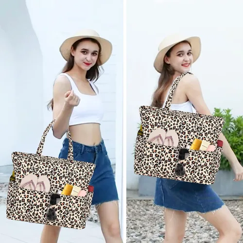 Miniatura 2 de Bolsa de playa y piscina para mujer, grande, bolsa de gimnasio con compartimento húmedo para viajes, impermeable