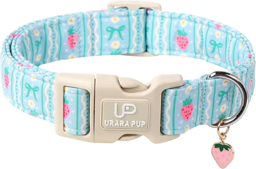 Miniatura 42 de Collar de perro de algodón de dinosaurio con hebilla de metal, collar de regalo para niñas o niños pequeños, medianos y grandes, lindos collares