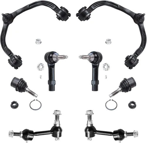 Miniatura 326 de Detroit Axle - Kit de brazos de control de extremo delantero de 8 piezas para Dodge Dakota 00-04, Durango 00-03, 4 brazos de control superior e