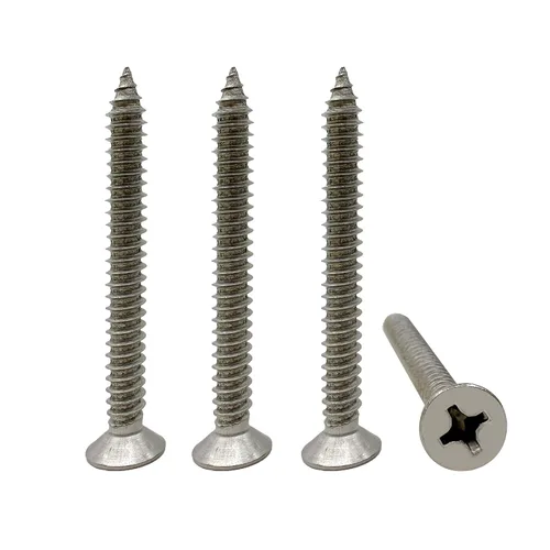 Miniatura 23 de Tornillos de cabeza plana M4x30mm para madera, tornillos autorroscantes Phillips de cabeza avellanada 50 piezas (M4x30mm)