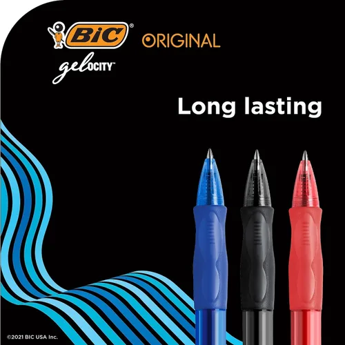 Miniatura 5 de BIC Gel-ocity - Bolígrafo de gel retráctil, punta media (0.7 mm), rojo, 12