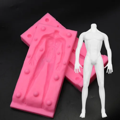 Miniatura 6 de Molde de arcilla de silicona 3D para cuerpo humano, molde de polímero grande para escultura humana, molde de cuerpo completo para manualidades