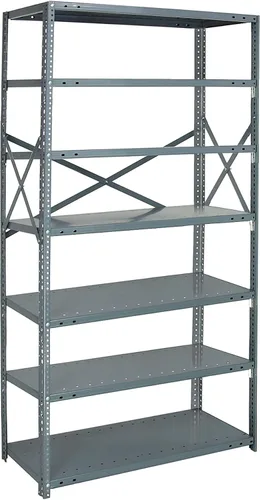 Miniatura 12 de Quantum QSBU-245BK Heavy Duty Shelving Unit with (7) Shelves and (24) QUS245 Black Bins for Garage Warehouse Storage Distribution 400 lb Load