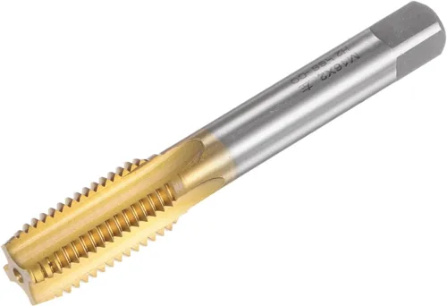 Miniatura 15 de uxcell Grifos de flauta rectos, M12 x 1.25 Mano izquierda métrica cubierta de titanio M35 cobalto de alta velocidad máquina de acero roscado roscado