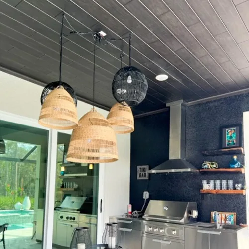 Miniatura 3 de LA Maison Ceilings WP106wg-12 - Tablones de techo de espuma para techo, 39 x 6 pulgadas, gris cálido, paquete de 12 (19.5 pies cuadrados/caja)