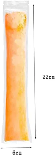 Miniatura 2 de 100 bolsas de molde desechables para paletas de hielo, sin BPA, tubos de congelador, paletas de caramelo de hielo con embudo y sellos de cremallera