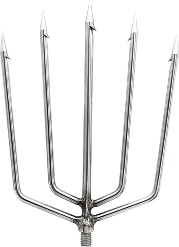 Miniatura 9 de Arpón de pesca, de acero inoxidable, lanza de púas de aleación de aluminio, con tornillo de 0.315 in para pesca al aire libre, aterrizaje de rana