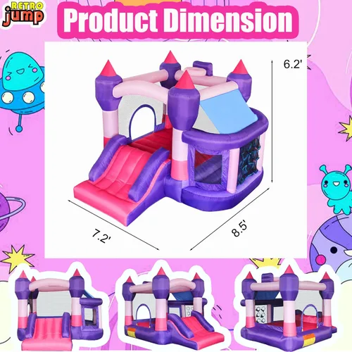 Miniatura 2 de Casa de rebote inflable RETRO JUMP, castillo hinchable para niños, casa de rebote inflable para exteriores, rebotador inflable con soplador, piscina