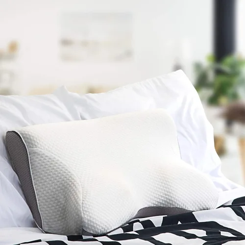 Miniatura 9 de Almohada para aliviar el dolor de cuello y hombros, almohada de contorno de espuma viscoelástica cervical, diseño ergonómico ortopédico que alinea