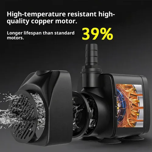 Miniatura 6 de Bomba de agua sumergible de 400 GPH (1500 L/H 25 W), bomba de fuente de agua ultra silenciosa con elevación de 6.5 pies de alto, flujo ajustable 3