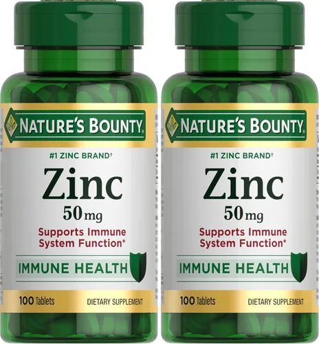 Miniatura 9 de Nature's Bounty Zinc 50mg, suplemento de apoyo inmunológico y antioxidante, promueve la salud de la piel, 1 cápsula por día, sin gluten, 250