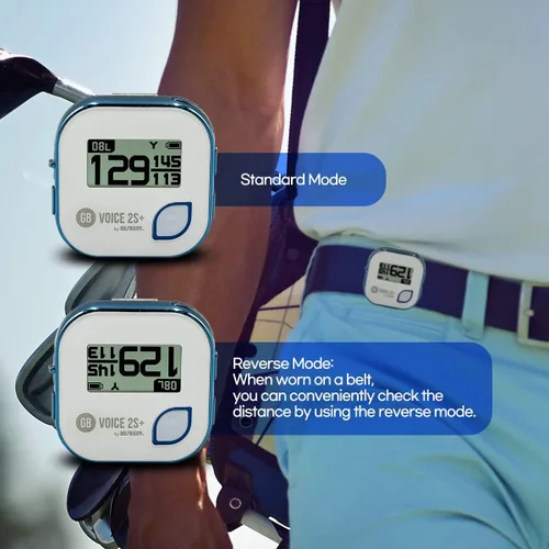 Miniatura 5 de GOLFBUDDY Voice 2S+ Telémetro GPS parlante, navegación con clip en el sombrero de golf, modo pendiente encendido/apagado, 18 horas de duración