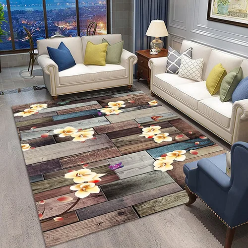 Alfombra vintage para sala de estar, dormitorio, comedor, rectangular, balcón, entrada, pasillo, hogar, interior/exterior, antideslizante, lavable,