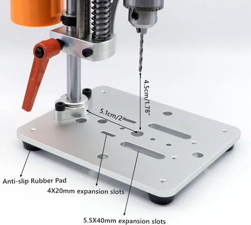 Miniatura 5 de Mini Prensa de Taladro de Precisión Máquina de Perforación de Sobremesa Eléctrica Portátil Perforadora de Mesa CNC Motor 795 Mandril B10 Metal