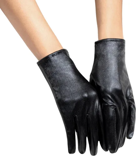 Miniatura 7 de Spooktacular Creations Guantes metálicos negros, unisex de superhéroe negro brillante para adultos, niños, accesorio de disfraz de Halloween, guante