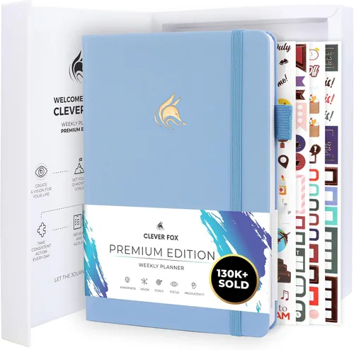Miniatura 9 de Clever Fox Planificador edición premium, planificador semanal y mensual de lujo sin fecha para aumentar la productividad y alcanzar tus